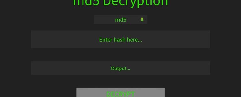Md5 decrypt
